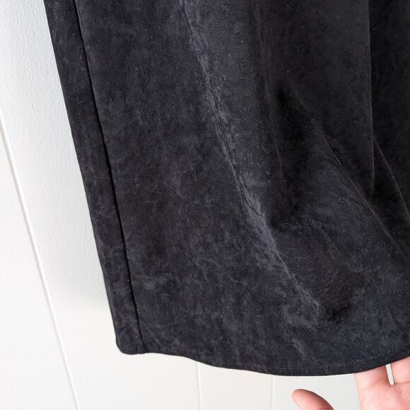 NWOT James Perse Black Crushed Velvet A-line Midi Skirt, size 1/ US 4 - Picture 6 of 10